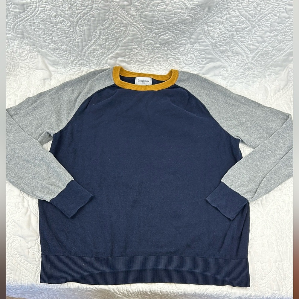 Goodfellow & Co. microknit color block crewneck men’s XL